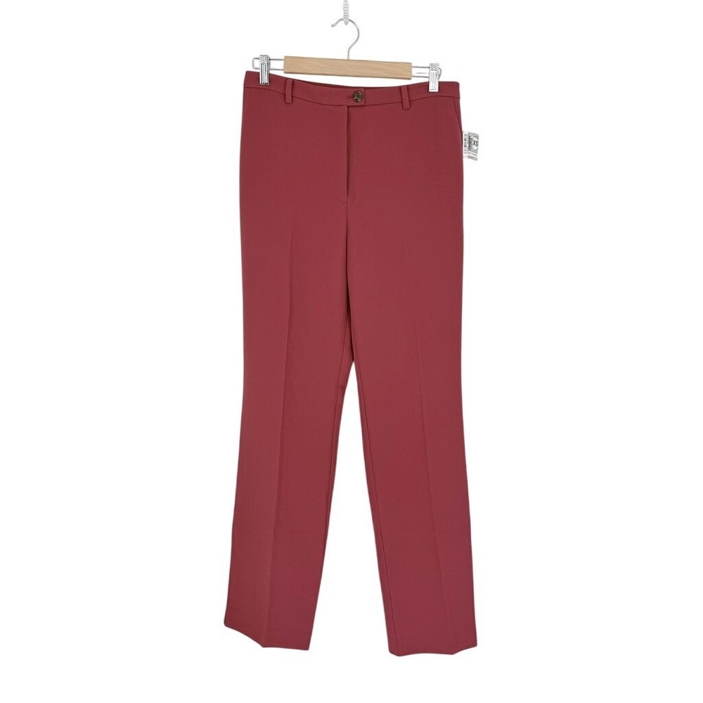 Ann Taylor New Maroon Straight Leg Trousers Pants Womens Sz 4 Office Capsule